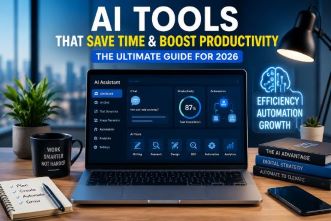 AI tools and digital technology workspace