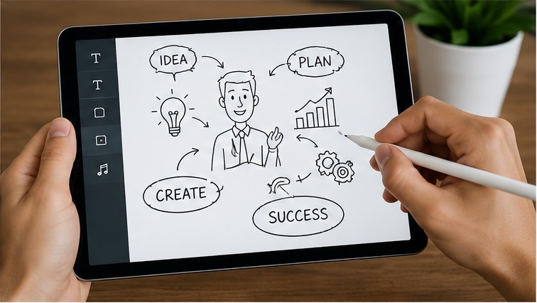 Whiteboard animation workflow from idea to success