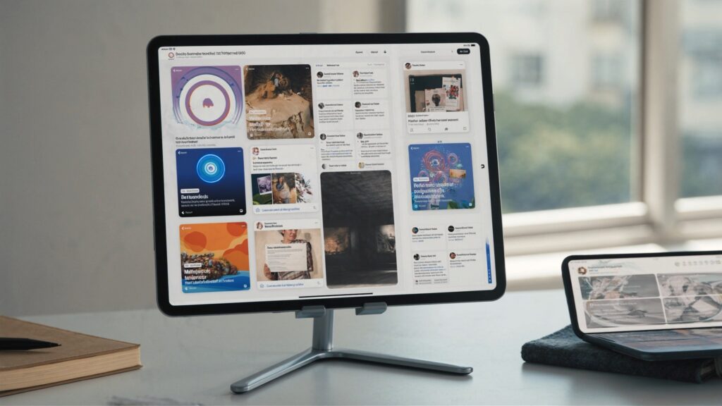 Planning social media posts with an AI content assistant